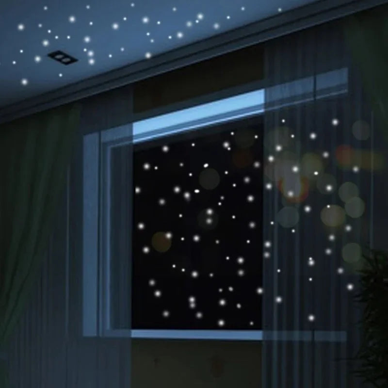 Luminous Wall Stickers Wall Decor Glow In The Dark Star Vinyl Sticker for Kid Room Creative Fluorescent Party Decoration