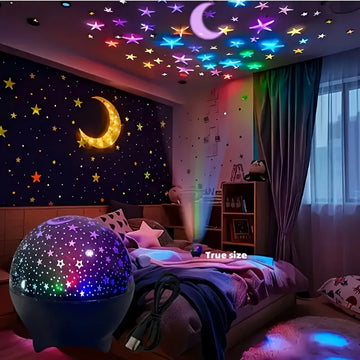 Starry Moon Galaxy Projector Light